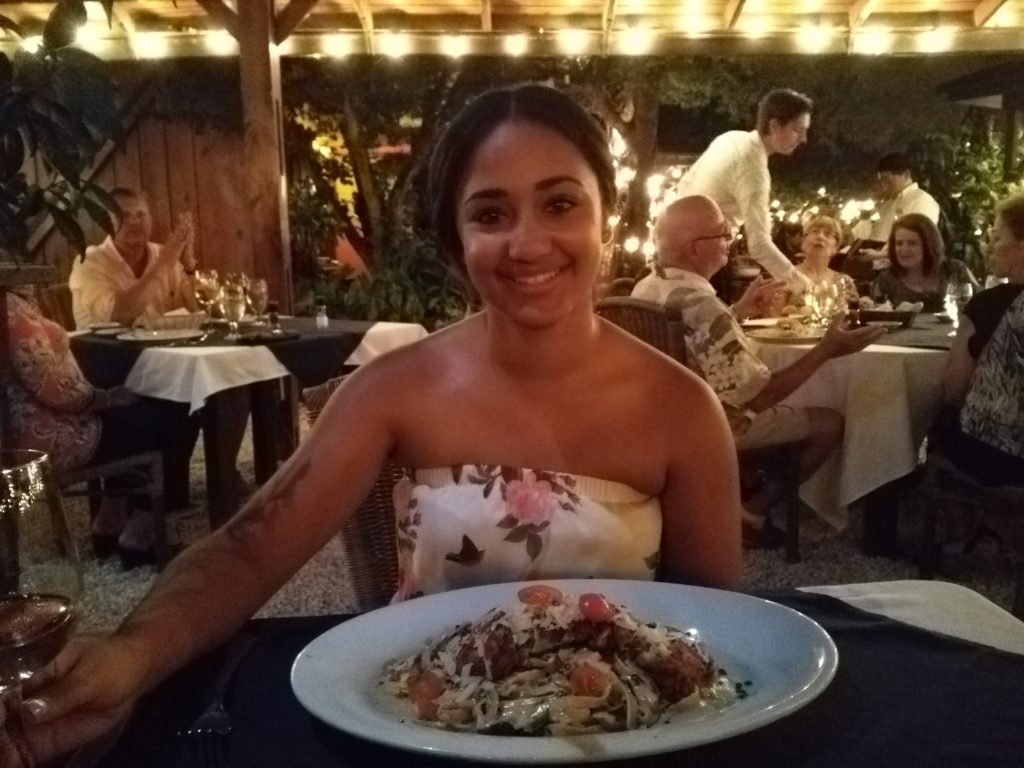 Monique McHugh at Madame Janette Restaurant Aruba