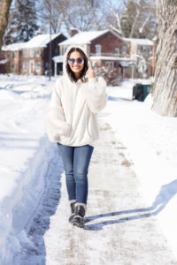 Faux Fur Sweatshirt- Monique McHugh Blog